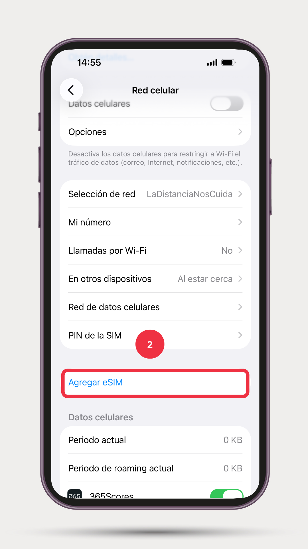 Paso 2: Selecciona "Agregar eSIM"