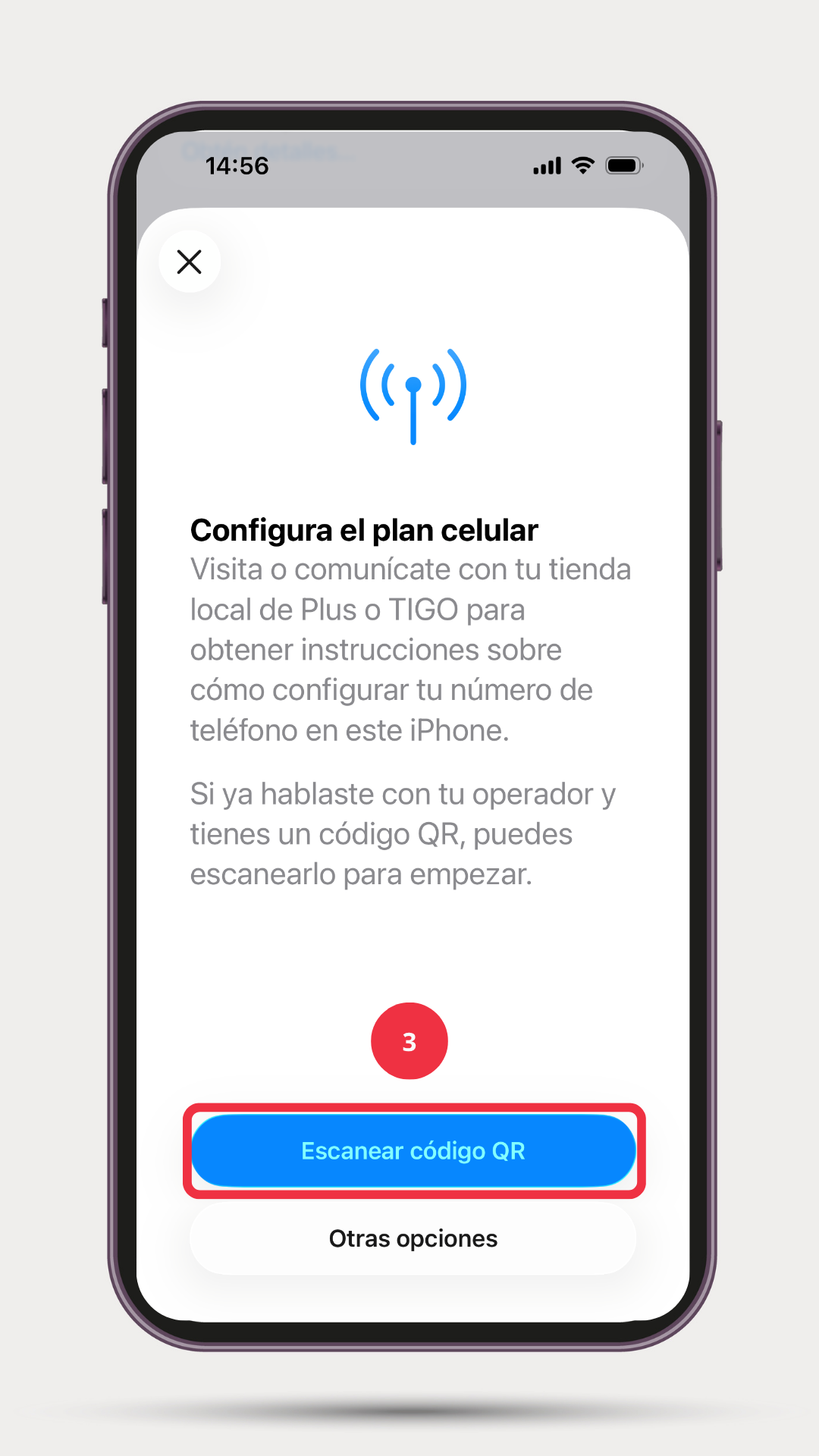 Paso 3: Elige "Escanear código QR"